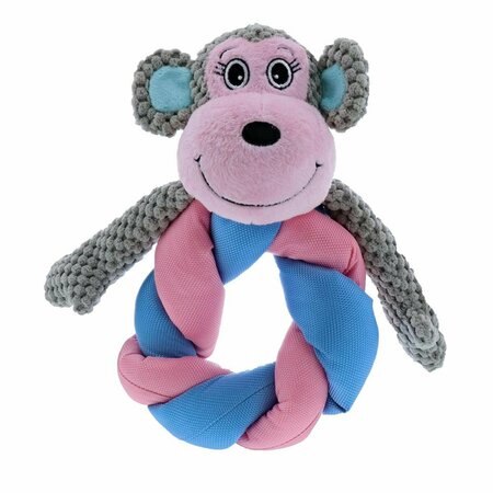 BUFFFUERTE Braided Ring Band Monkey Dog Toy - Small BU1668455
